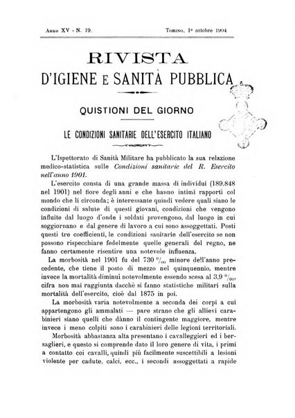 Rivista d'igiene e sanità pubblica con bollettino sanitario-amministrativo compilato sugli atti del Ministero dell'interno