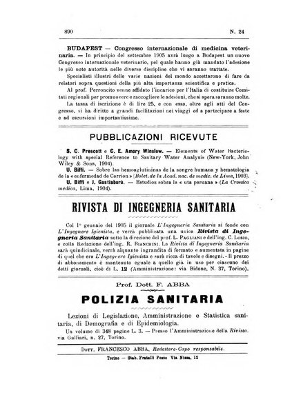 Rivista d'igiene e sanità pubblica con bollettino sanitario-amministrativo compilato sugli atti del Ministero dell'interno