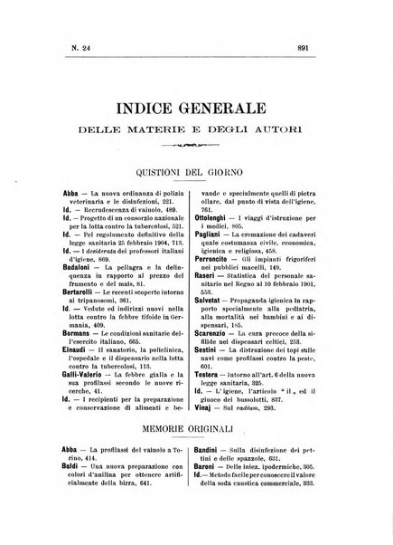 Rivista d'igiene e sanità pubblica con bollettino sanitario-amministrativo compilato sugli atti del Ministero dell'interno