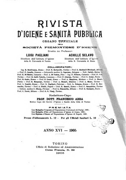 Rivista d'igiene e sanità pubblica con bollettino sanitario-amministrativo compilato sugli atti del Ministero dell'interno