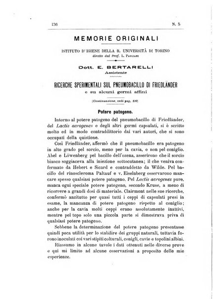 Rivista d'igiene e sanità pubblica con bollettino sanitario-amministrativo compilato sugli atti del Ministero dell'interno