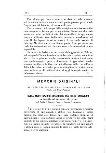 Rivista d'igiene e sanità pubblica con bollettino sanitario-amministrativo compilato sugli atti del Ministero dell'interno