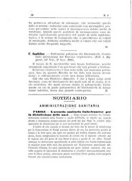 Rivista d'igiene e sanità pubblica con bollettino sanitario-amministrativo compilato sugli atti del Ministero dell'interno