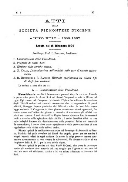 Rivista d'igiene e sanità pubblica con bollettino sanitario-amministrativo compilato sugli atti del Ministero dell'interno