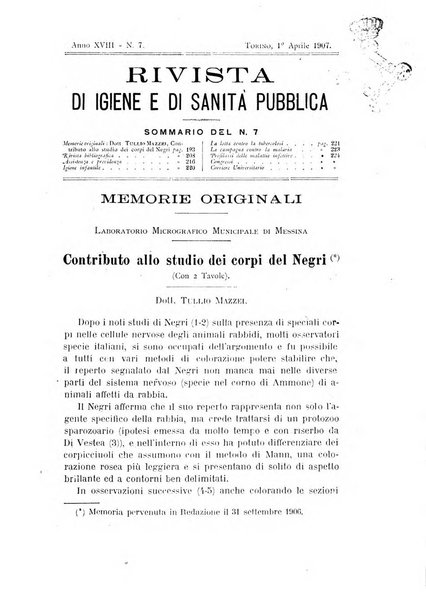 Rivista d'igiene e sanità pubblica con bollettino sanitario-amministrativo compilato sugli atti del Ministero dell'interno