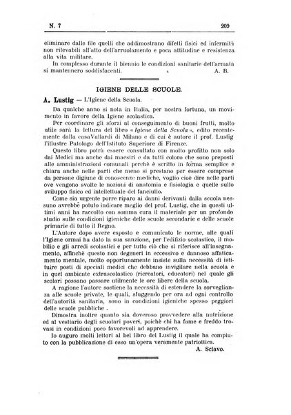 Rivista d'igiene e sanità pubblica con bollettino sanitario-amministrativo compilato sugli atti del Ministero dell'interno