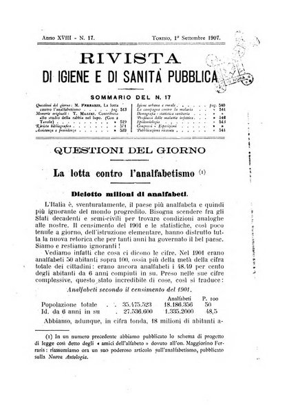 Rivista d'igiene e sanità pubblica con bollettino sanitario-amministrativo compilato sugli atti del Ministero dell'interno