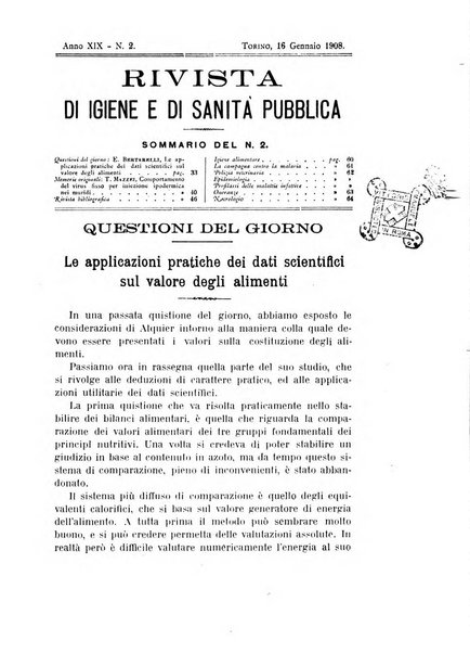 Rivista d'igiene e sanità pubblica con bollettino sanitario-amministrativo compilato sugli atti del Ministero dell'interno