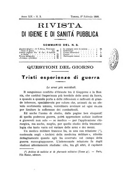 Rivista d'igiene e sanità pubblica con bollettino sanitario-amministrativo compilato sugli atti del Ministero dell'interno