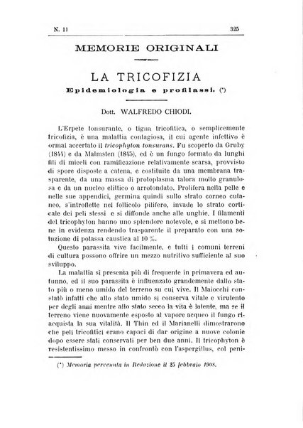 Rivista d'igiene e sanità pubblica con bollettino sanitario-amministrativo compilato sugli atti del Ministero dell'interno