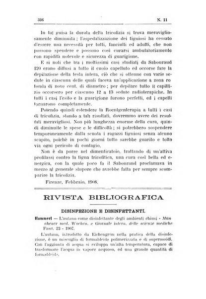 Rivista d'igiene e sanità pubblica con bollettino sanitario-amministrativo compilato sugli atti del Ministero dell'interno