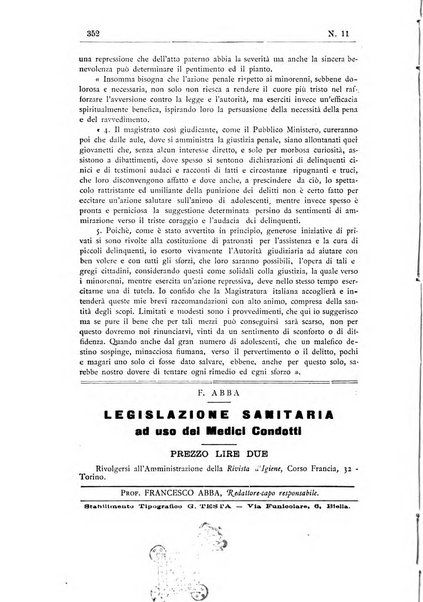 Rivista d'igiene e sanità pubblica con bollettino sanitario-amministrativo compilato sugli atti del Ministero dell'interno