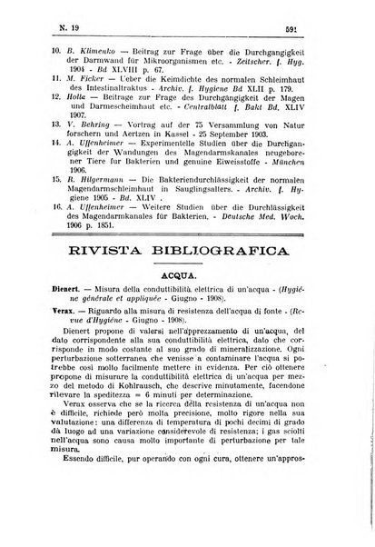 Rivista d'igiene e sanità pubblica con bollettino sanitario-amministrativo compilato sugli atti del Ministero dell'interno