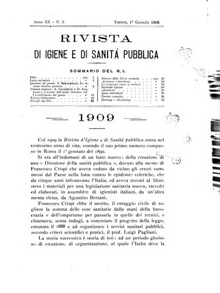 Rivista d'igiene e sanità pubblica con bollettino sanitario-amministrativo compilato sugli atti del Ministero dell'interno