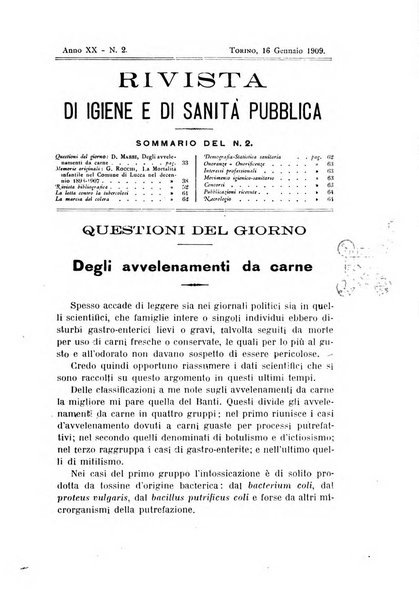 Rivista d'igiene e sanità pubblica con bollettino sanitario-amministrativo compilato sugli atti del Ministero dell'interno