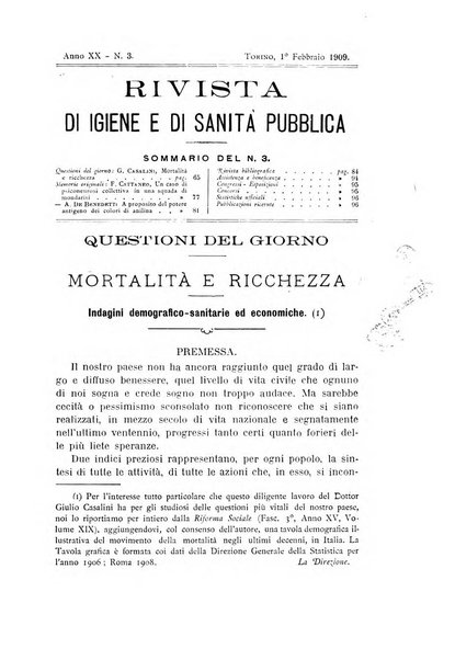 Rivista d'igiene e sanità pubblica con bollettino sanitario-amministrativo compilato sugli atti del Ministero dell'interno