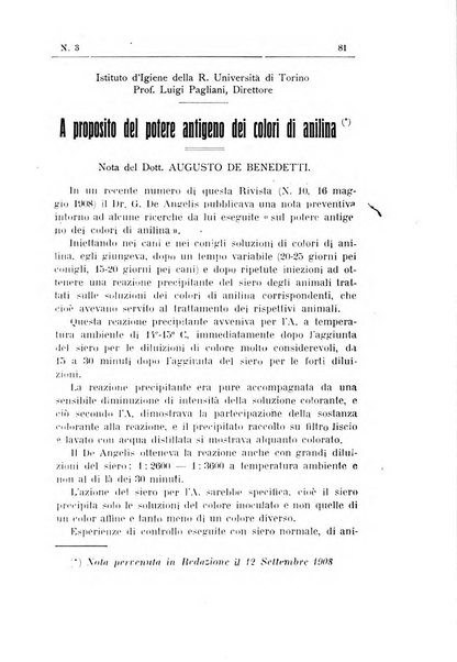 Rivista d'igiene e sanità pubblica con bollettino sanitario-amministrativo compilato sugli atti del Ministero dell'interno