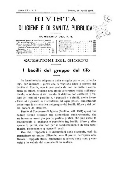 Rivista d'igiene e sanità pubblica con bollettino sanitario-amministrativo compilato sugli atti del Ministero dell'interno