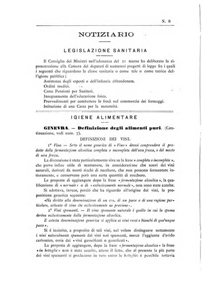 Rivista d'igiene e sanità pubblica con bollettino sanitario-amministrativo compilato sugli atti del Ministero dell'interno