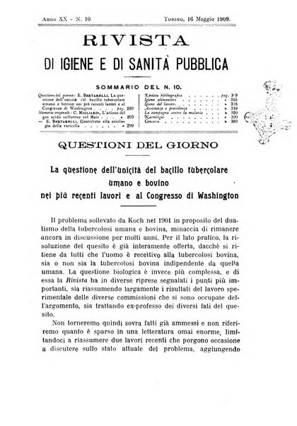 Rivista d'igiene e sanità pubblica con bollettino sanitario-amministrativo compilato sugli atti del Ministero dell'interno