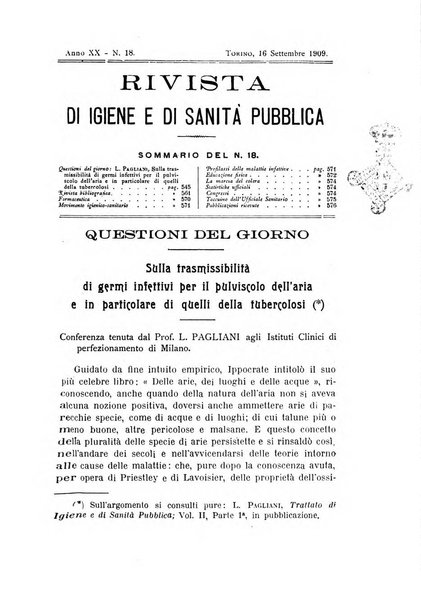 Rivista d'igiene e sanità pubblica con bollettino sanitario-amministrativo compilato sugli atti del Ministero dell'interno