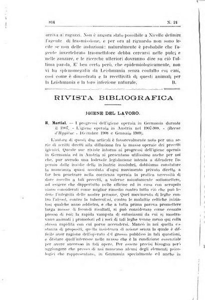 Rivista d'igiene e sanità pubblica con bollettino sanitario-amministrativo compilato sugli atti del Ministero dell'interno