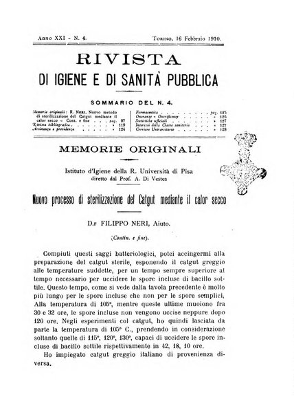 Rivista d'igiene e sanità pubblica con bollettino sanitario-amministrativo compilato sugli atti del Ministero dell'interno