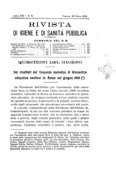 Rivista d'igiene e sanità pubblica con bollettino sanitario-amministrativo compilato sugli atti del Ministero dell'interno