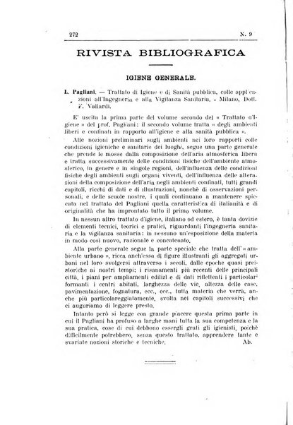 Rivista d'igiene e sanità pubblica con bollettino sanitario-amministrativo compilato sugli atti del Ministero dell'interno