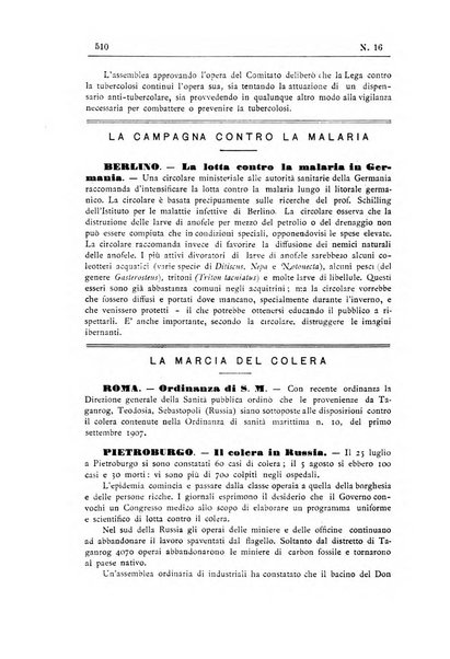 Rivista d'igiene e sanità pubblica con bollettino sanitario-amministrativo compilato sugli atti del Ministero dell'interno