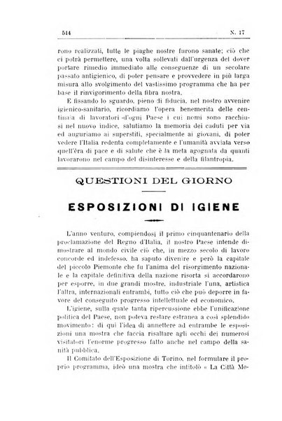 Rivista d'igiene e sanità pubblica con bollettino sanitario-amministrativo compilato sugli atti del Ministero dell'interno