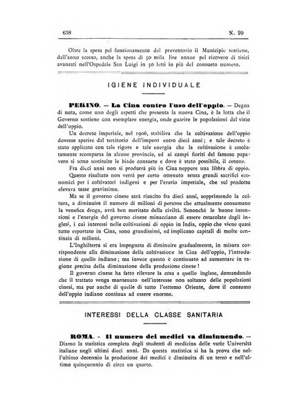 Rivista d'igiene e sanità pubblica con bollettino sanitario-amministrativo compilato sugli atti del Ministero dell'interno