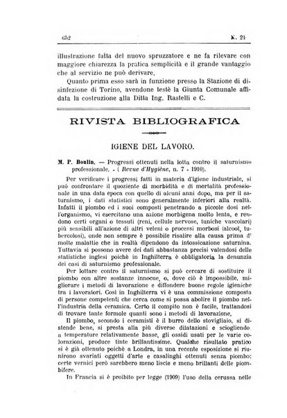 Rivista d'igiene e sanità pubblica con bollettino sanitario-amministrativo compilato sugli atti del Ministero dell'interno