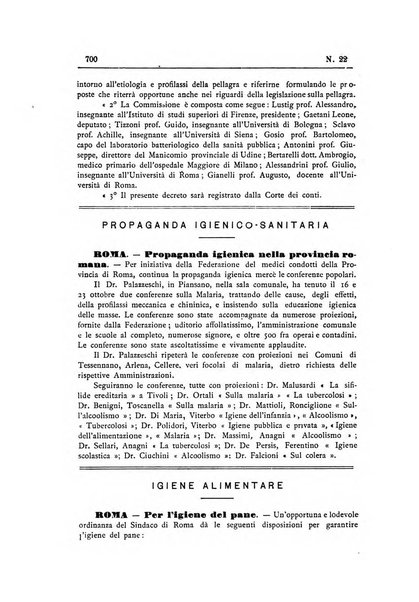 Rivista d'igiene e sanità pubblica con bollettino sanitario-amministrativo compilato sugli atti del Ministero dell'interno