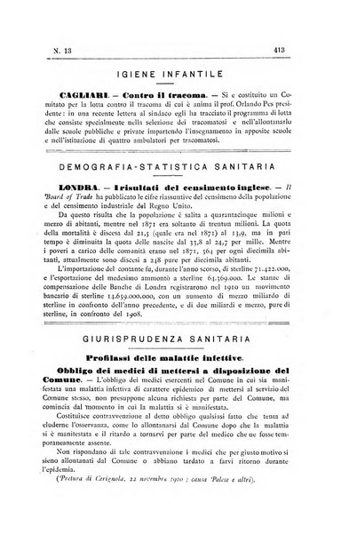 Rivista d'igiene e sanità pubblica con bollettino sanitario-amministrativo compilato sugli atti del Ministero dell'interno