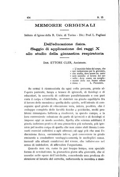 Rivista d'igiene e sanità pubblica con bollettino sanitario-amministrativo compilato sugli atti del Ministero dell'interno