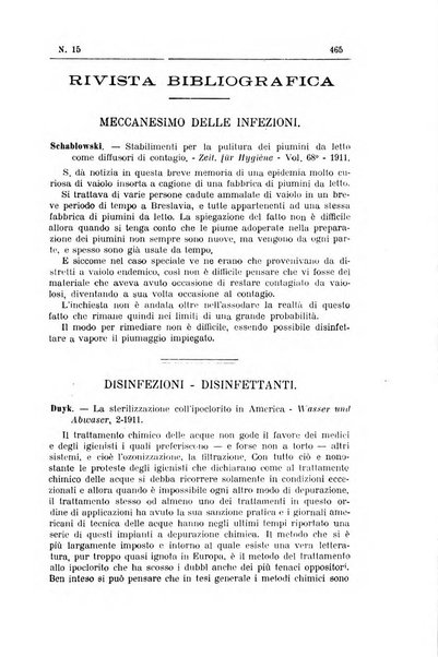 Rivista d'igiene e sanità pubblica con bollettino sanitario-amministrativo compilato sugli atti del Ministero dell'interno