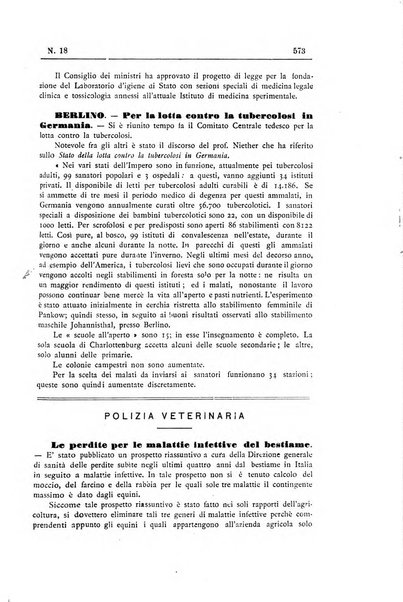 Rivista d'igiene e sanità pubblica con bollettino sanitario-amministrativo compilato sugli atti del Ministero dell'interno