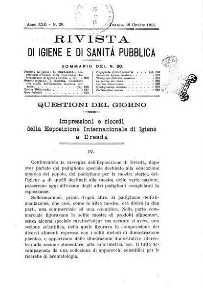 Rivista d'igiene e sanità pubblica con bollettino sanitario-amministrativo compilato sugli atti del Ministero dell'interno