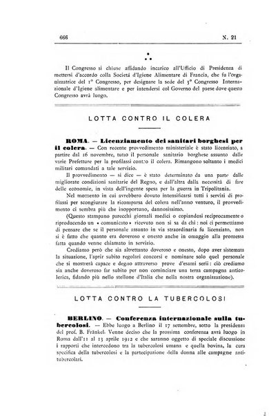 Rivista d'igiene e sanità pubblica con bollettino sanitario-amministrativo compilato sugli atti del Ministero dell'interno