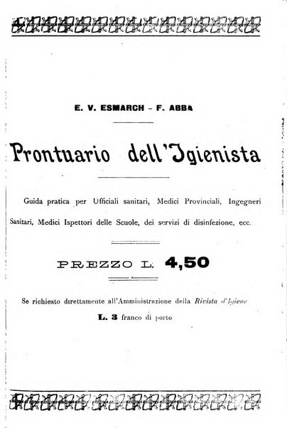 Rivista d'igiene e sanità pubblica con bollettino sanitario-amministrativo compilato sugli atti del Ministero dell'interno