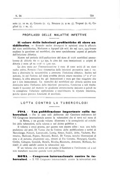 Rivista d'igiene e sanità pubblica con bollettino sanitario-amministrativo compilato sugli atti del Ministero dell'interno