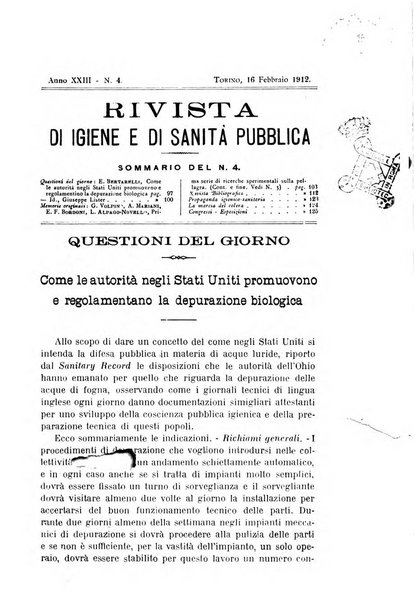 Rivista d'igiene e sanità pubblica con bollettino sanitario-amministrativo compilato sugli atti del Ministero dell'interno