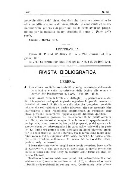 Rivista d'igiene e sanità pubblica con bollettino sanitario-amministrativo compilato sugli atti del Ministero dell'interno