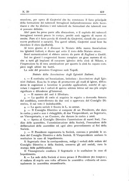 Rivista d'igiene e sanità pubblica con bollettino sanitario-amministrativo compilato sugli atti del Ministero dell'interno