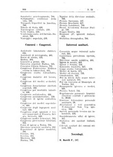 Rivista d'igiene e sanità pubblica con bollettino sanitario-amministrativo compilato sugli atti del Ministero dell'interno