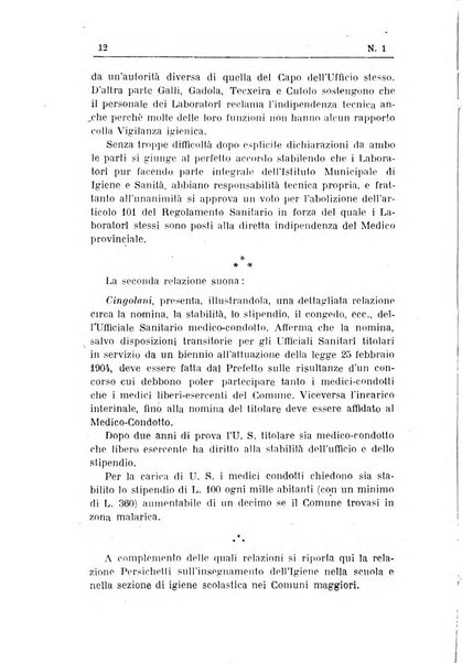 Rivista d'igiene e sanità pubblica con bollettino sanitario-amministrativo compilato sugli atti del Ministero dell'interno