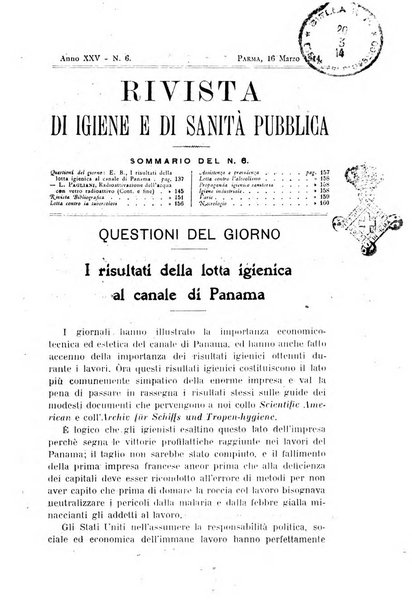 Rivista d'igiene e sanità pubblica con bollettino sanitario-amministrativo compilato sugli atti del Ministero dell'interno