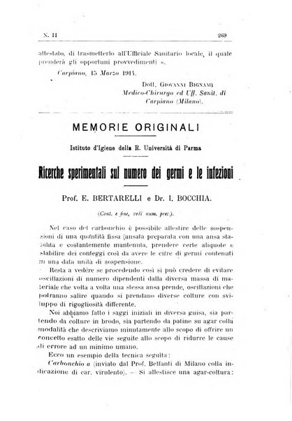 Rivista d'igiene e sanità pubblica con bollettino sanitario-amministrativo compilato sugli atti del Ministero dell'interno