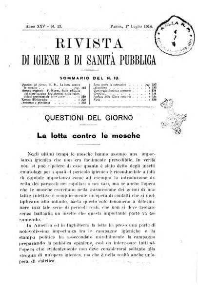 Rivista d'igiene e sanità pubblica con bollettino sanitario-amministrativo compilato sugli atti del Ministero dell'interno